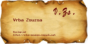 Vrba Zsuzsa névjegykártya